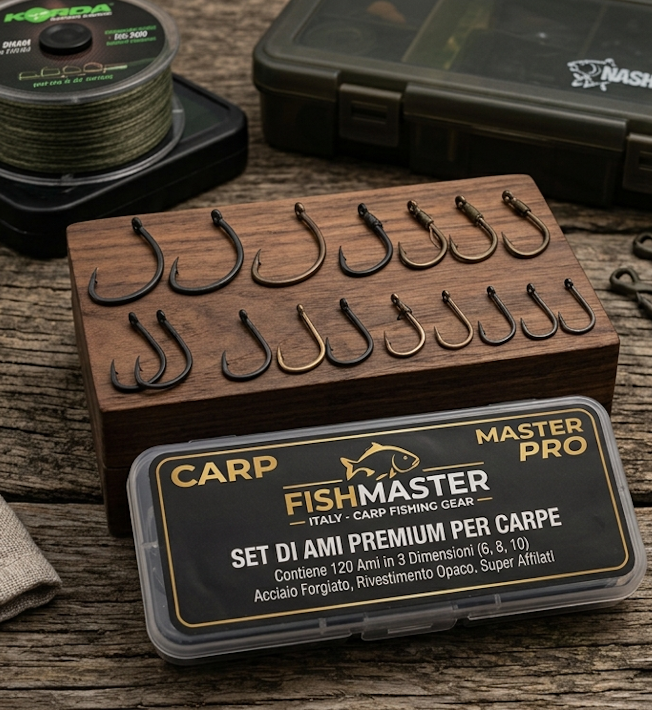 Set di ami carp fishing